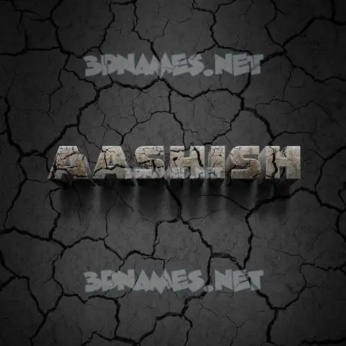 aashish in Cracked Stone style - 3D name wallpaper
