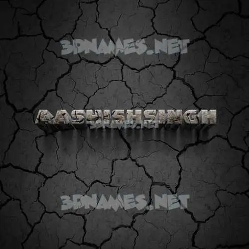 aashishsingh in Cracked Stone style - 3D name wallpaper