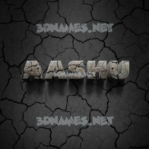 aashu in Cracked Stone style - 3D name wallpaper