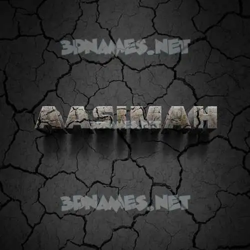 aasimah in Cracked Stone style - 3D name wallpaper