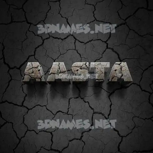aasta in Cracked Stone style - 3D name wallpaper
