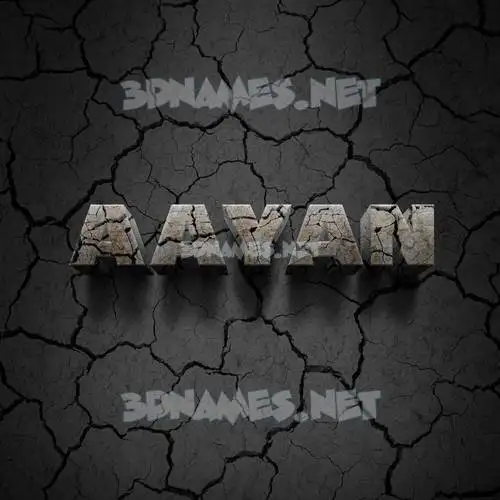 aayan in Cracked Stone style - 3D name wallpaper