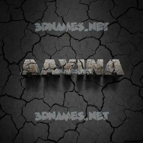 aayina in Cracked Stone style - 3D name wallpaper