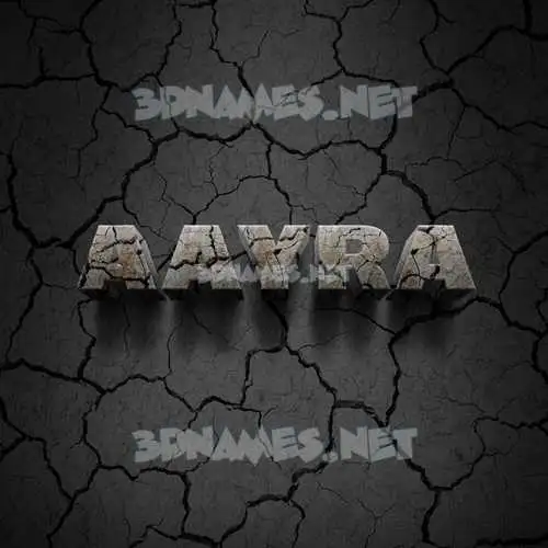 aayra in Cracked Stone style - 3D name wallpaper