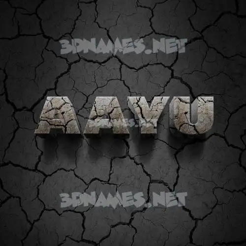 aayu in Cracked Stone style - 3D name wallpaper