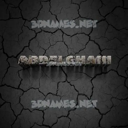 abdelghani in Cracked Stone style - 3D name wallpaper abdelghani in Cracked Stone style - 3D name wallpaper