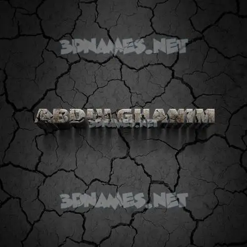 abdulghanim in Cracked Stone style - 3D name wallpaper