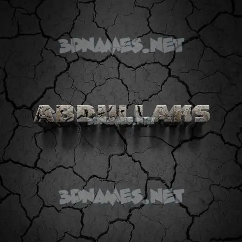 abdullahs in Cracked Stone style - 3D name wallpaper