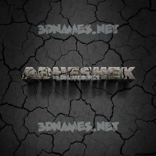 abheshek in Cracked Stone style - 3D name wallpaper abheshek in Cracked Stone style - 3D name wallpaper