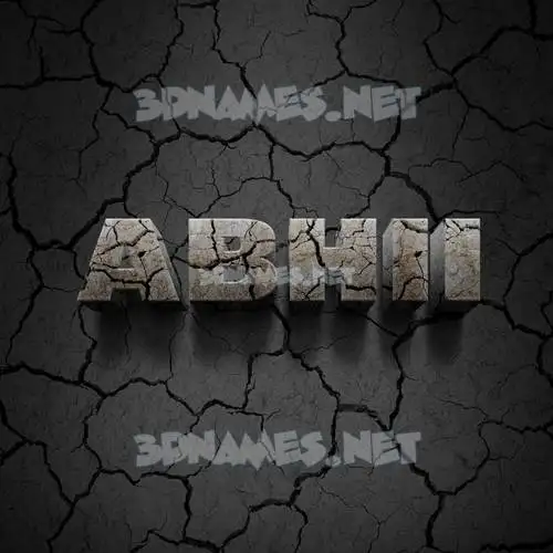 abhii in Cracked Stone style - 3D name wallpaper
