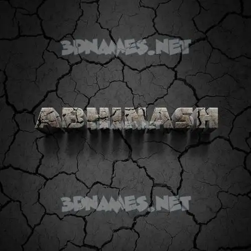 abhinash in Cracked Stone style - 3D name wallpaper