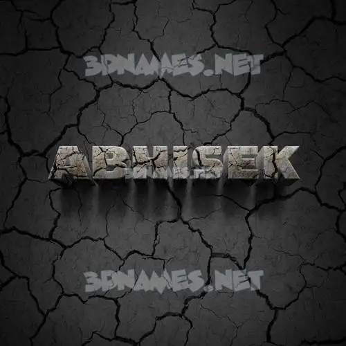 abhisek in Cracked Stone style - 3D name wallpaper