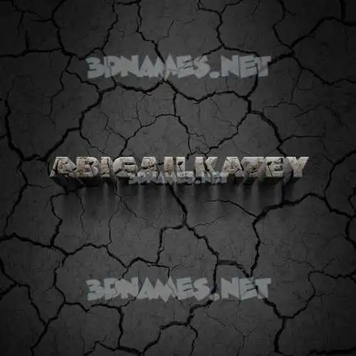 abigailkatey in Cracked Stone style - 3D name wallpaper