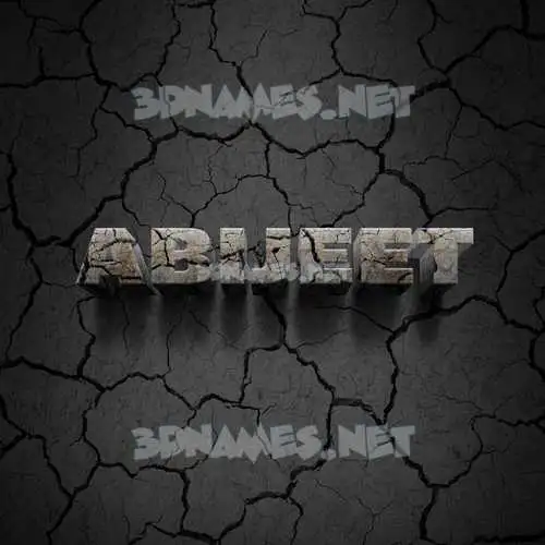 abijeet in Cracked Stone style - 3D name wallpaper