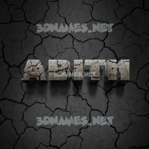 abith in Cracked Stone style - 3D name wallpaper