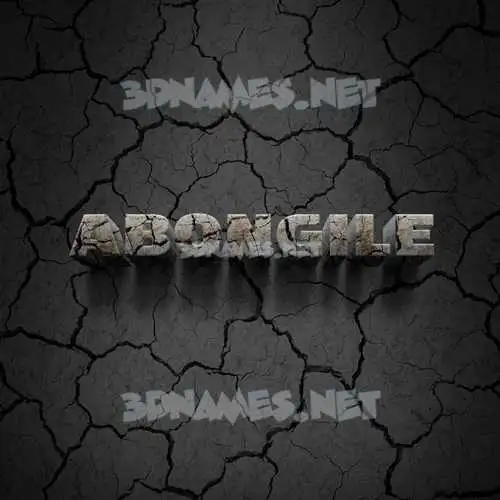 abongile in Cracked Stone style - 3D name wallpaper