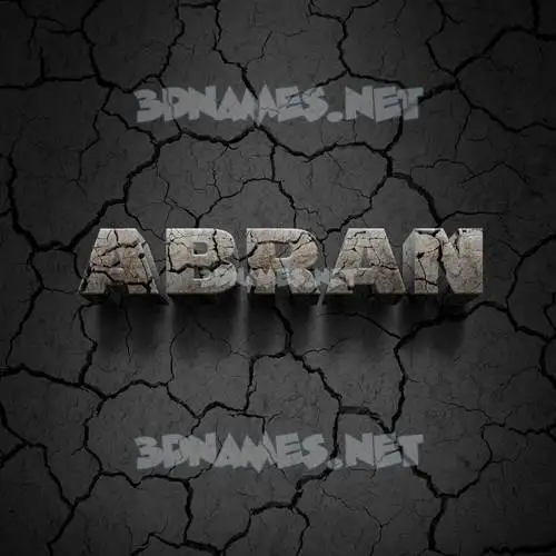 abran in Cracked Stone style - 3D name wallpaper