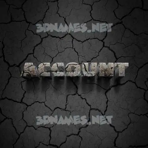 account in Cracked Stone style - 3D name wallpaper