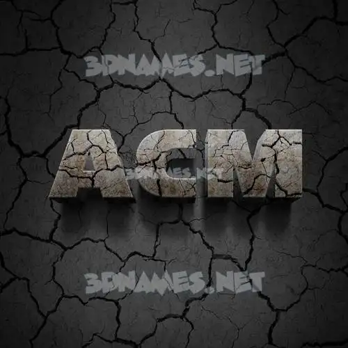 acm in Cracked Stone style - 3D name wallpaper