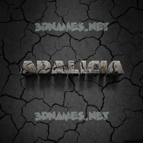 adalicia in Cracked Stone style - 3D name wallpaper