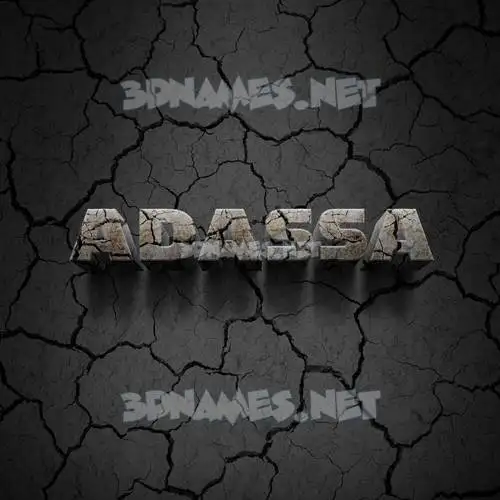 adassa in Cracked Stone style - 3D name wallpaper