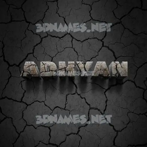 adhyan in Cracked Stone style - 3D name wallpaper