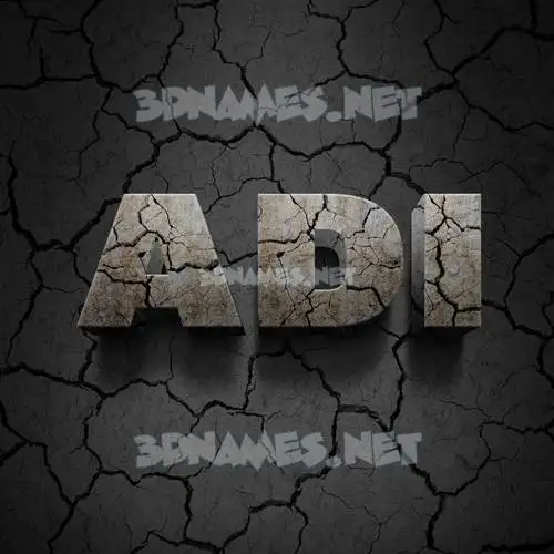 adi in Cracked Stone style - 3D name wallpaper