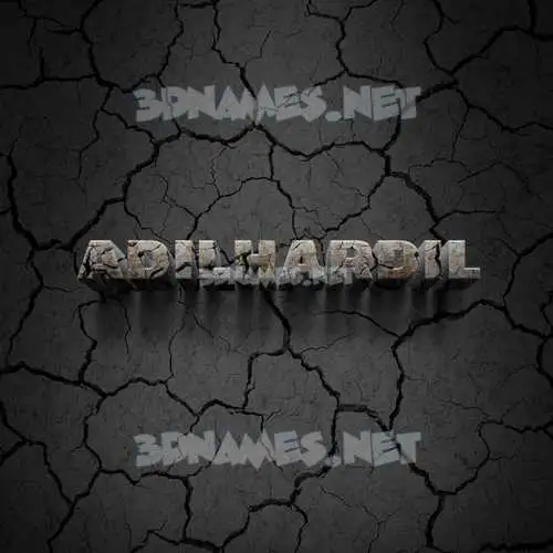 adilhardil in Cracked Stone style - 3D name wallpaper