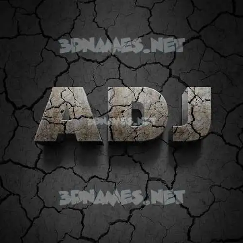 adj in Cracked Stone style - 3D name wallpaper adj in Cracked Stone style - 3D name wallpaper