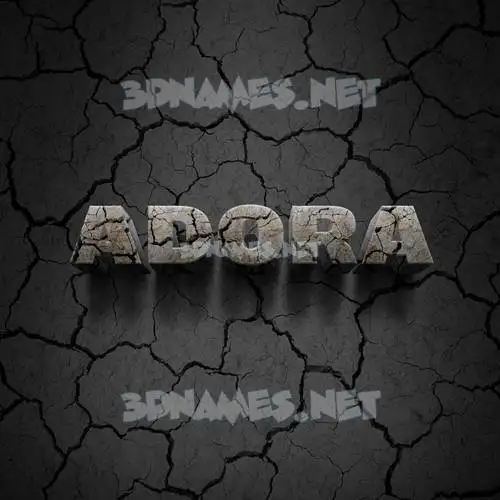 adora in Cracked Stone style - 3D name wallpaper