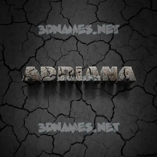 adriana in Cracked Stone style - 3D name wallpaper