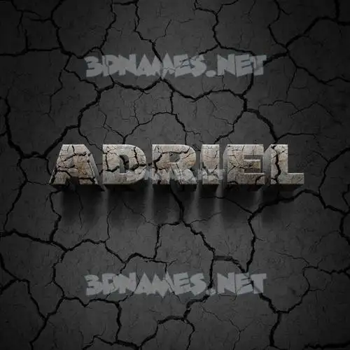 adriel in Cracked Stone style - 3D name wallpaper