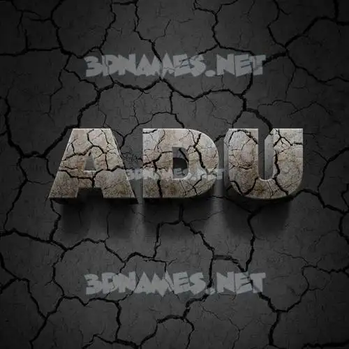 adu in Cracked Stone style - 3D name wallpaper