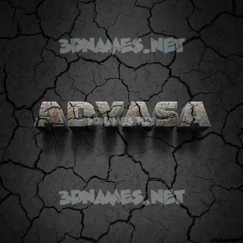 adyasa in Cracked Stone style - 3D name wallpaper