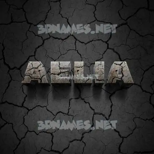 aelia in Cracked Stone style - 3D name wallpaper