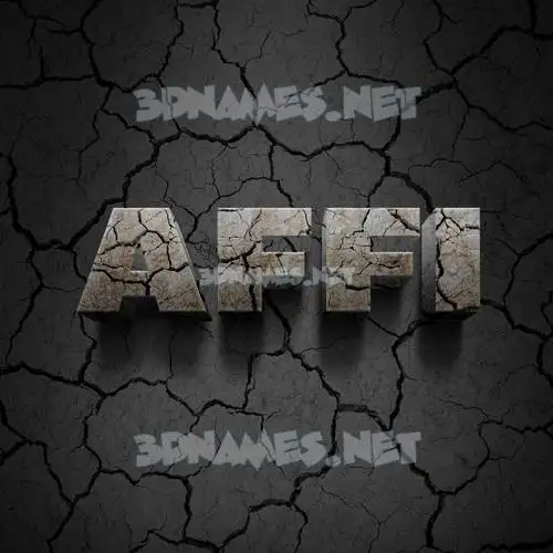 affi in Cracked Stone style - 3D name wallpaper