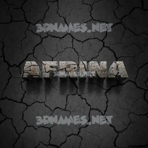 afrina in Cracked Stone style - 3D name wallpaper
