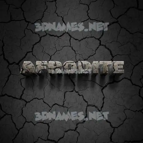 afrodite in Cracked Stone style - 3D name wallpaper