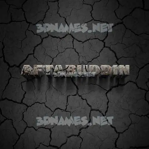 aftabuddin in Cracked Stone style - 3D name wallpaper