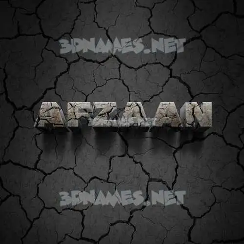 afzaan in Cracked Stone style - 3D name wallpaper afzaan in Cracked Stone style - 3D name wallpaper