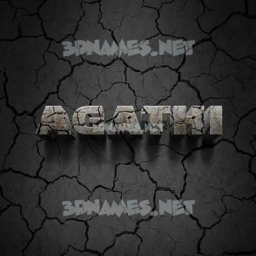 agathi in Cracked Stone style - 3D name wallpaper