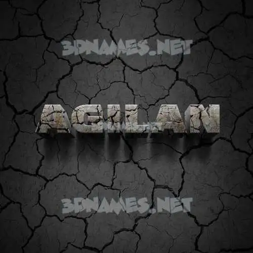 agilan in Cracked Stone style - 3D name wallpaper