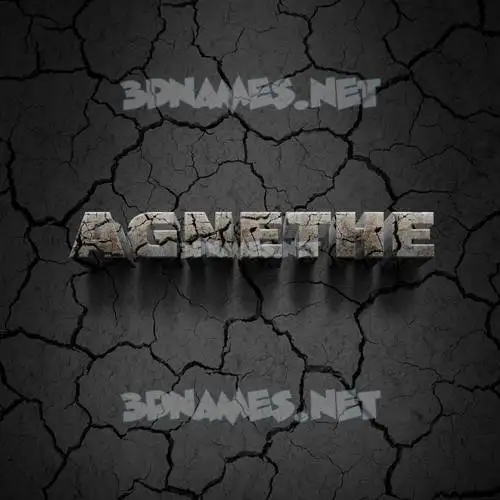 agnethe in Cracked Stone style - 3D name wallpaper