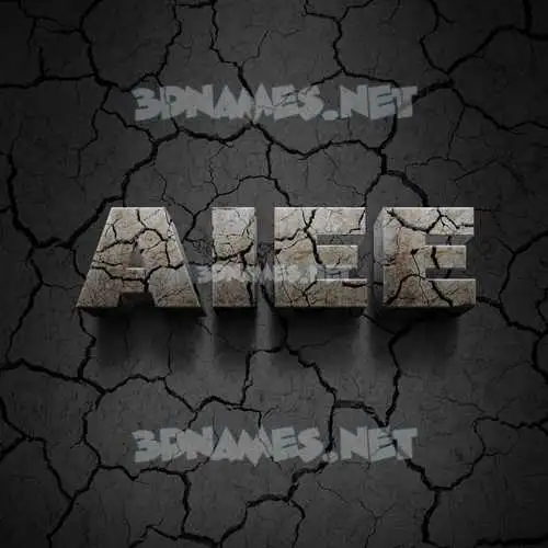 aiee in Cracked Stone style - 3D name wallpaper