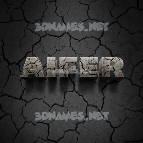 aifer in Cracked Stone style - 3D name wallpaper