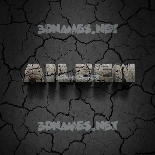 aileen in Cracked Stone style - 3D name wallpaper