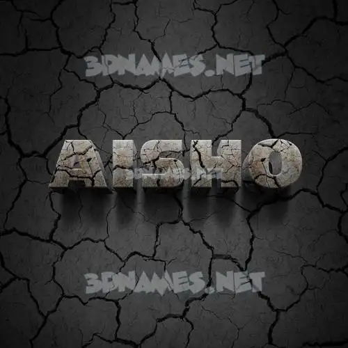aisho in Cracked Stone style - 3D name wallpaper