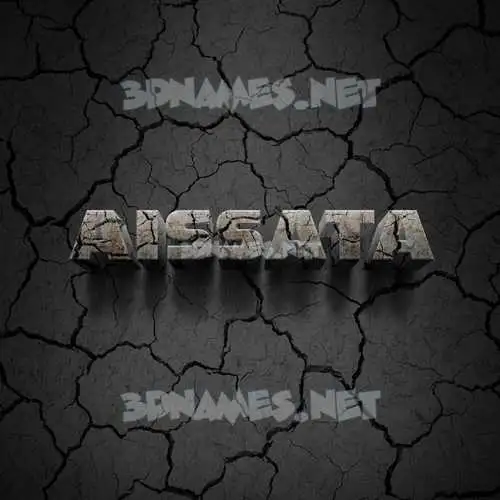 aissata in Cracked Stone style - 3D name wallpaper