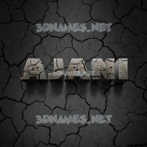 ajani in Cracked Stone style - 3D name wallpaper