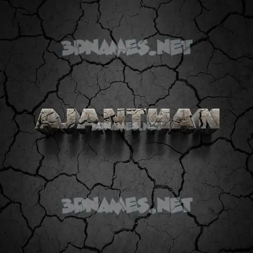 ajanthan in Cracked Stone style - 3D name wallpaper